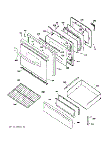 04 - Door & Drawer Parts parts for Ge Range JGBP85DEM1WW from AppliancePartsPros.com