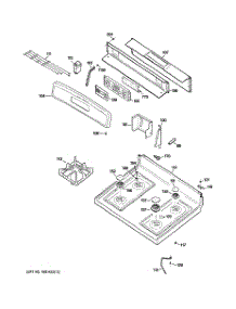 02 - Control Panel & Cooktop parts for Ge Range JGBP32DEM1BB from AppliancePartsPros.com