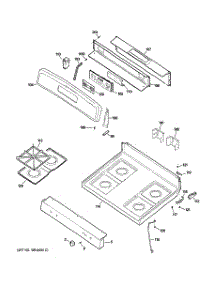 02 - Control Panel & Cooktop parts for Ge Range JGBP26DEM1WW from AppliancePartsPros.com