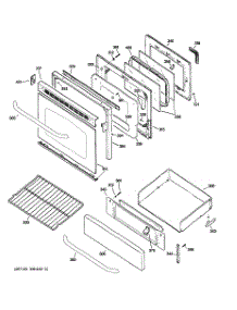 04 - Door & Drawer Parts parts for Ge Range JGBP87MEM1BG from AppliancePartsPros.com