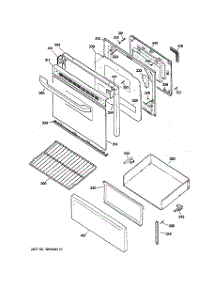 03 - Door & Drawer Parts parts for Ge Range JBP22BM1CT from AppliancePartsPros.com
