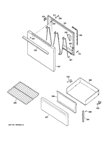 03 - Door & Drawer Parts parts for Ge Range JBS03M1WH from AppliancePartsPros.com