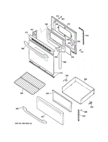 03 - Door & Drawer Parts parts for Ge Range JBS27SM1SS from AppliancePartsPros.com