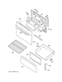 03 - Door & Drawer Parts parts for Ge Range JBS07M1CC from AppliancePartsPros.com