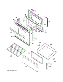 03 - Door & Drawer Parts parts for Ge Range JBS56DM1WW from AppliancePartsPros.com