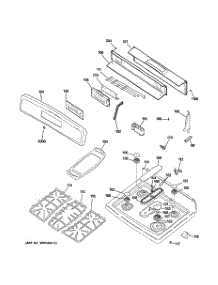 02 - Control Panel & Cooktop parts for Ge Range JGBP87DEM1BB from AppliancePartsPros.com