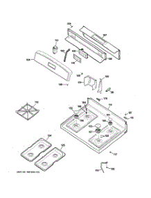 02 - Control Panel & Cooktop parts for Ge Range JGBS23WEL2WW from AppliancePartsPros.com