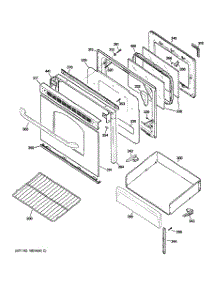 04 - Door & Drawer Parts parts for Ge Range JGBP28DEM1WW from AppliancePartsPros.com