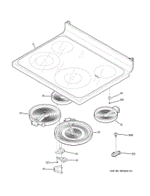 02 - Cooktop parts for Ge Range JBP65SM1SS from AppliancePartsPros.com