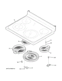 02 - Cooktop parts for Ge Range JCBP70DM1BB from AppliancePartsPros.com