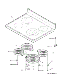 02 - Cooktop parts for Ge Range JCBP68SM1SS from AppliancePartsPros.com