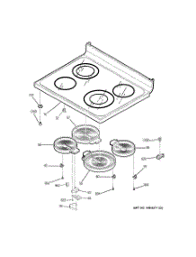 02 - Cooktop parts for Ge Range JCBP79DM1WW from AppliancePartsPros.com