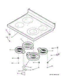 02 - Cooktop parts for Ge Range JCBP65DM1WW from AppliancePartsPros.com