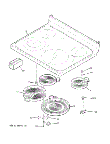 02 - Cooktop parts for Ge Range EER2000M01CC from AppliancePartsPros.com