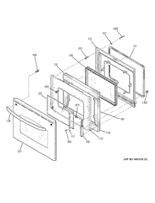 04 - Door parts for Ge Range JBP77SM1SS from AppliancePartsPros.com
