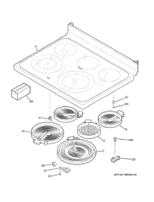 02 - Cooktop parts for Ge Range JBP80TM1WW from AppliancePartsPros.com