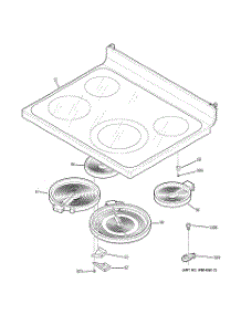 02 - Cooktop parts for Ge Range JBP66SM1SS from AppliancePartsPros.com