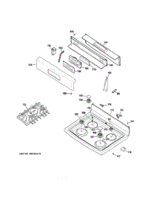 02 - Control Panel & Cooktop parts for Ge Range JGBP36WEL2WW from AppliancePartsPros.com