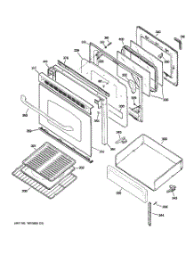 04 - Door & Drawer Parts parts for Ge Range JGBP36WEL2WW from AppliancePartsPros.com