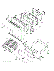 04 - Door & Drawer Parts parts for Ge Range JGBP87SEL3SS from AppliancePartsPros.com