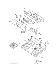 02 - Control Panel & Cooktop parts for Ge Range JGBP30WEK5WW from AppliancePartsPros.com