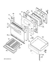 03 - Door & Drawer Parts parts for Ge Range JBP15CJ2CC from AppliancePartsPros.com