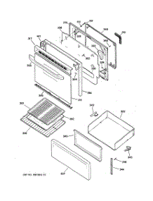 03 - Door & Drawer Parts parts for Ge Range JBP60BH4WH from AppliancePartsPros.com