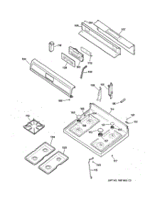 02 - Control Panel & Cooktop parts for Ge Range JGBP35GXH4WW from AppliancePartsPros.com