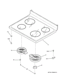 02 - Cooktop parts for Ge Range JBS55WK5WW from AppliancePartsPros.com