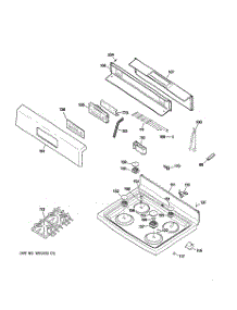 02 - Control Panel & Cooktop parts for Ge Range JGBP85BEJ5BB from AppliancePartsPros.com
