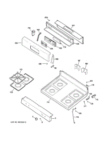 02 - Control Panel & Cooktop parts for Ge Range JGBP26CEH5CC from AppliancePartsPros.com