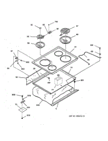 03 - Cooktop parts for Ge Range JDS26GT1AD from AppliancePartsPros.com