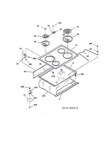 02 - Cooktop parts for Ge Range JDS26BW1WH from AppliancePartsPros.com