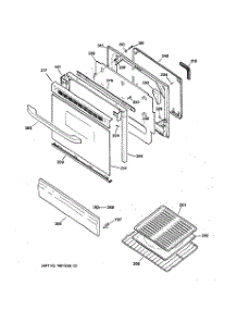 04 - Door & Drawer Parts parts for Ge Range JGBP24BEH5WH from AppliancePartsPros.com