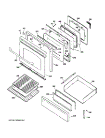 04 - Door & Drawer Parts parts for Ge Range JGBP85WEL1WW from AppliancePartsPros.com