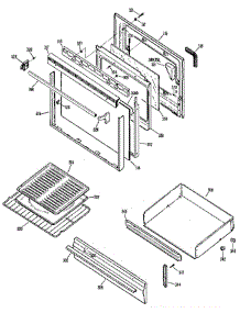 Door And Drawer parts for Ge Range JGBS18GEN1 from AppliancePartsPros.com