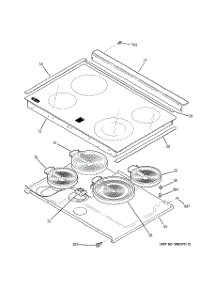 02 - Cooktop parts for Ge Range JS998BK1BB from AppliancePartsPros.com