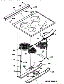Cooktop parts for Ge Range JSP39WV2WW from AppliancePartsPros.com