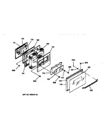 Door parts for Ge Range JSP39WV2WW from AppliancePartsPros.com