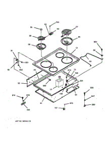 02 - Cooktop parts for Ge Range JDP39WW4WW from AppliancePartsPros.com