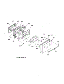 04 - Door parts for Ge Range JDP39WW2WW from AppliancePartsPros.com