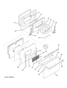 04 - Door parts for Ge Range JCP67F1WW from AppliancePartsPros.com