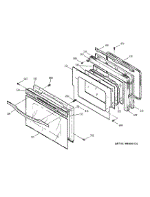04 - Door parts for Ge Range JD966KD1CC from AppliancePartsPros.com