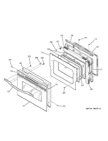 04 - Door parts for Ge Range JD966SD2SS from AppliancePartsPros.com