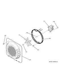06 - Convection Fan parts for Ge Range JD966SD2SS from AppliancePartsPros.com