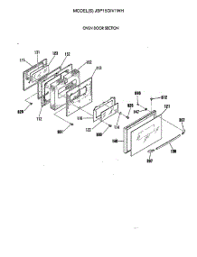 04 - Oven Door Section parts for Ge Range JBP15GIV1WH from AppliancePartsPros.com