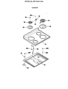 05 - Cooktop parts for Ge Range JBP15GIV1WH from AppliancePartsPros.com