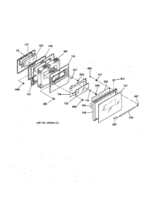 03 - Door parts for Ge Range JGSP22GEV3BB from AppliancePartsPros.com