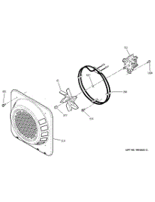 07 - Convection Fan parts for Ge Range JSP56BD2BB from AppliancePartsPros.com