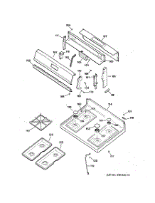 02 - Control Panel & Cooktop parts for Ge Range JGBS23WEV2WW from AppliancePartsPros.com